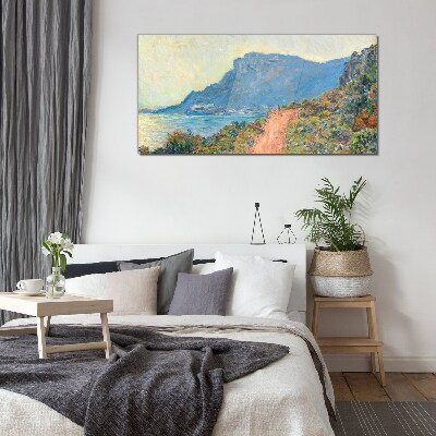 A quiet coast in the morning light Glass art print