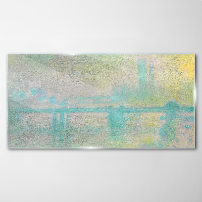 Winter Morning on the River Wall art on glass