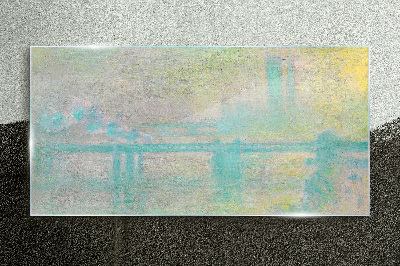Winter Morning on the River Wall art on glass