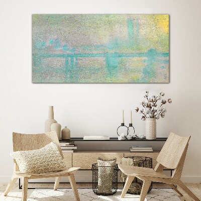 Winter Morning on the River Wall art on glass