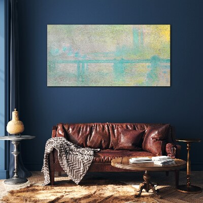 Winter Morning on the River Wall art on glass