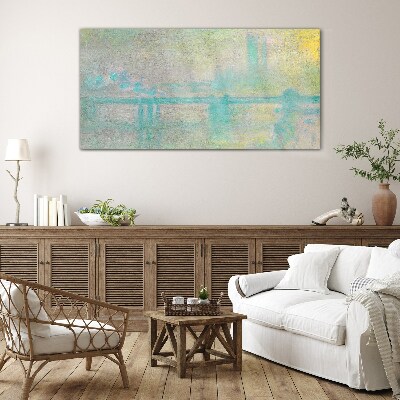 Winter Morning on the River Wall art on glass