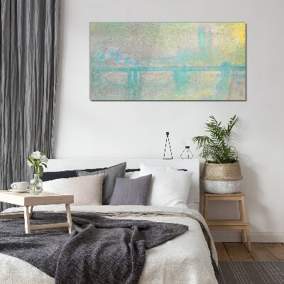 Winter Morning on the River Wall art on glass