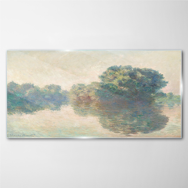 A calm surface of water Glass art print