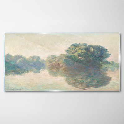 Monet seine in givert Glass Print