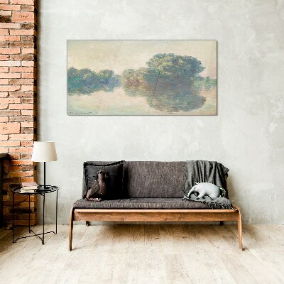A calm surface of water Glass art print