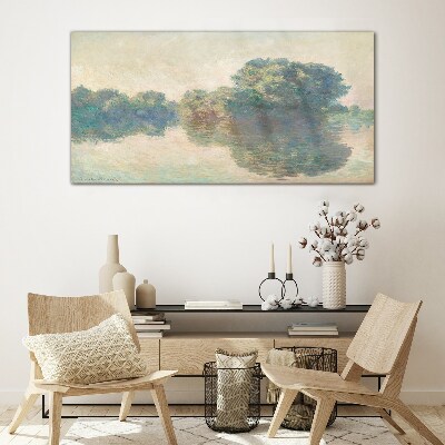 A calm surface of water Glass art print