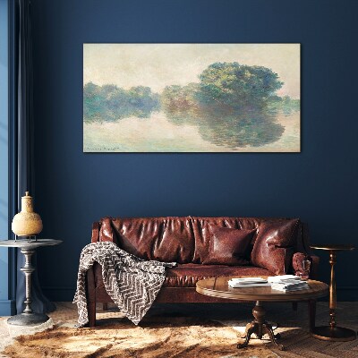 A calm surface of water Glass art print