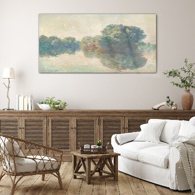 A calm surface of water Glass art print