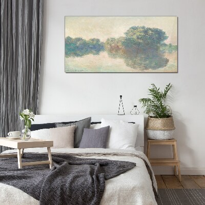 A calm surface of water Glass art print