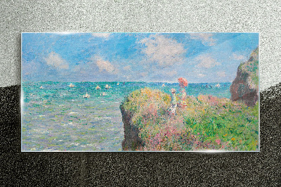 Summer seaside landscape Wall art on glass
