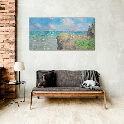 Summer seaside landscape Wall art on glass