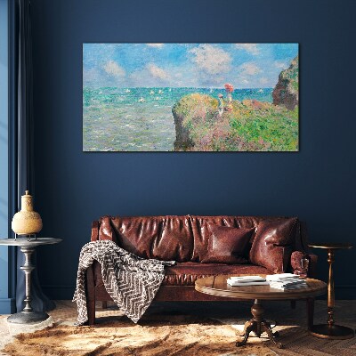 Summer seaside landscape Wall art on glass