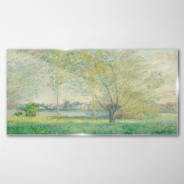 Spring landscape Glass art print