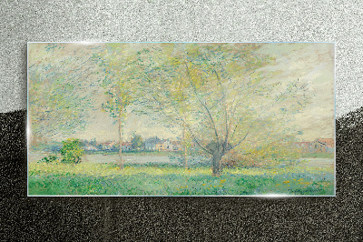 Spring landscape Glass art print