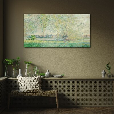 Spring landscape Glass art print