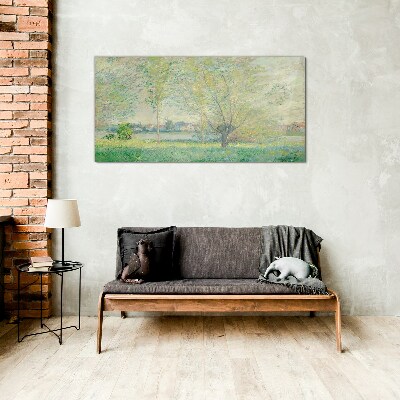 Spring landscape Glass art print