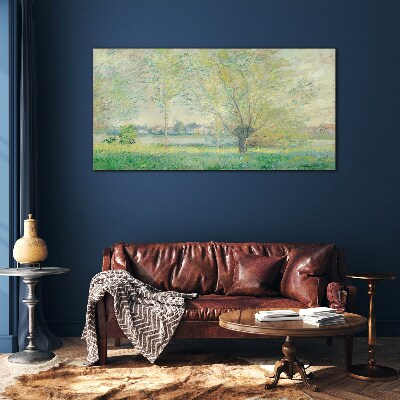 Spring landscape Glass art print