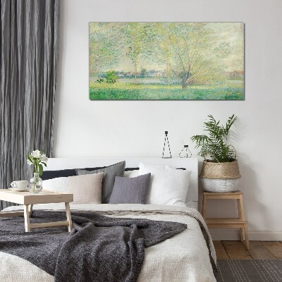 Spring landscape Glass art print