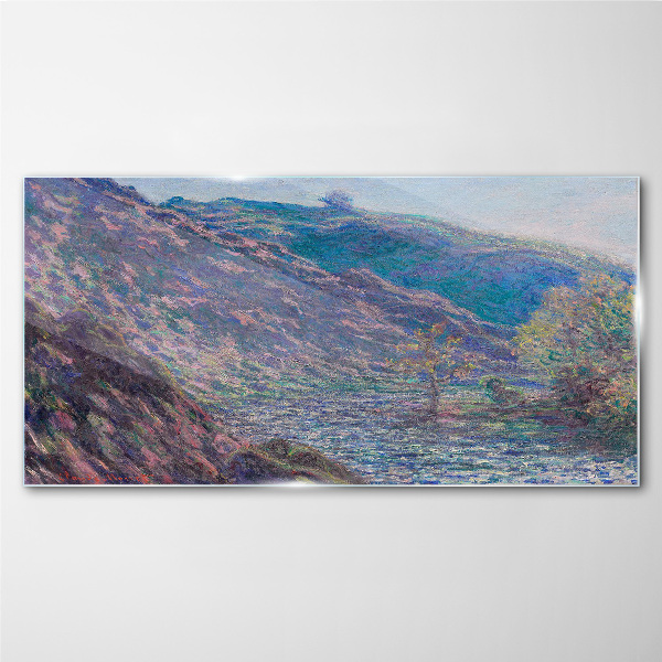 Purple Hills at Dawn Glass art print