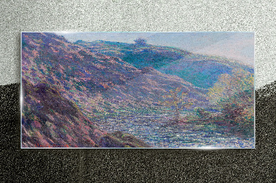 Purple Hills at Dawn Glass art print