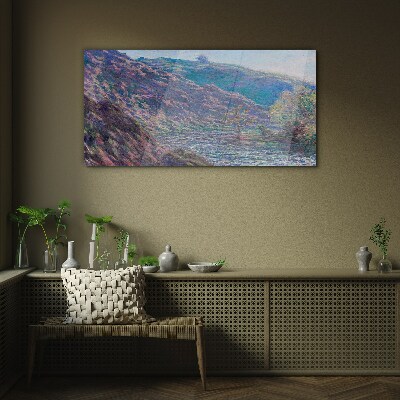Purple Hills at Dawn Glass art print