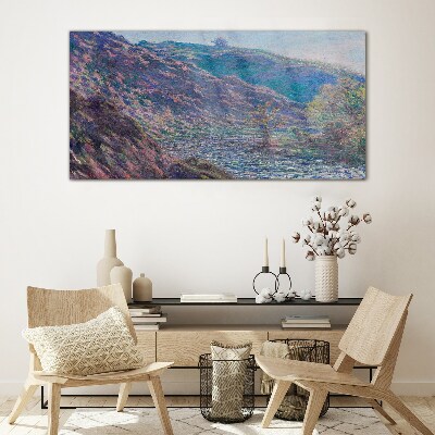 Purple Hills at Dawn Glass art print