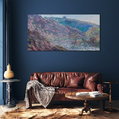Purple Hills at Dawn Glass art print