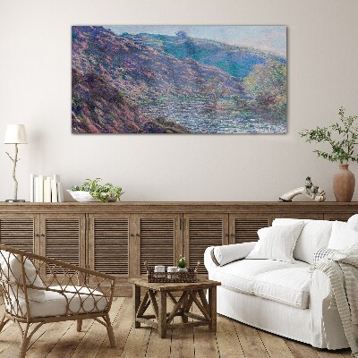 Purple Hills at Dawn Glass art print