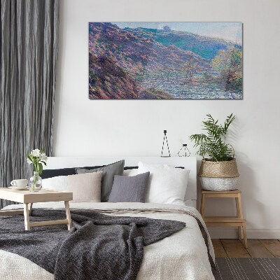 Purple Hills at Dawn Glass art print