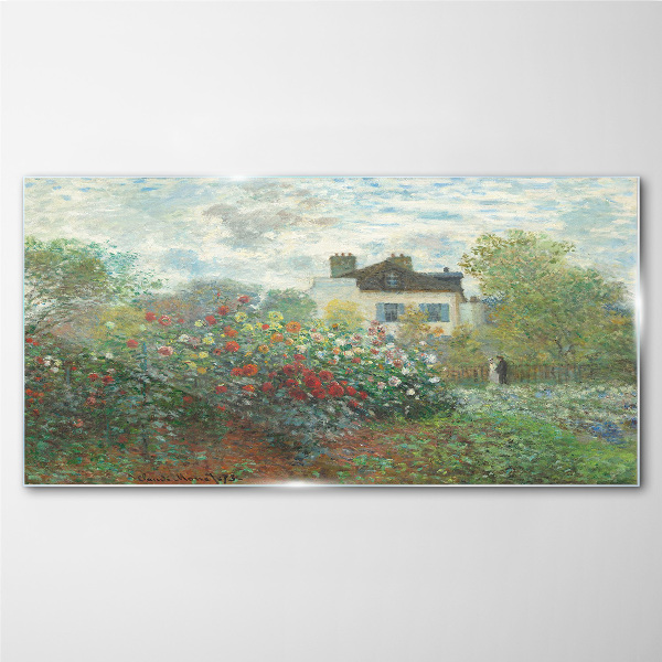 Monet garden nature Glass Print