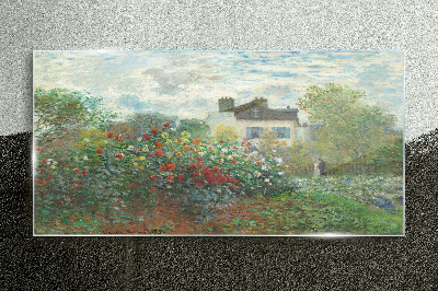 Monet garden nature Glass Print