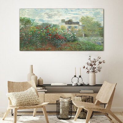 Garden in Montgeron Wall art on glass