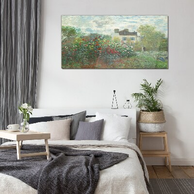 Garden in Montgeron Wall art on glass