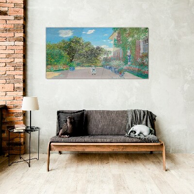 The Garden at Giverny Glass art print