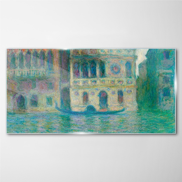 Venice in pastel colors Glass art print