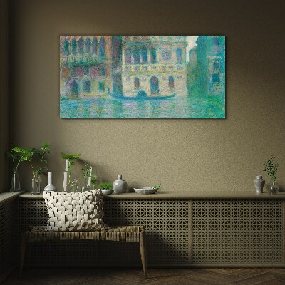Venice in pastel colors Glass art print