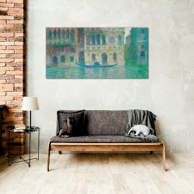 Venice in pastel colors Glass art print