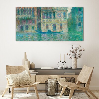 Venice in pastel colors Glass art print