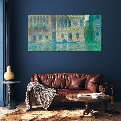Venice in pastel colors Glass art print