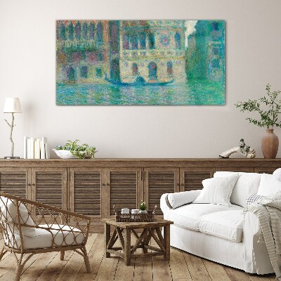 Venice in pastel colors Glass art print