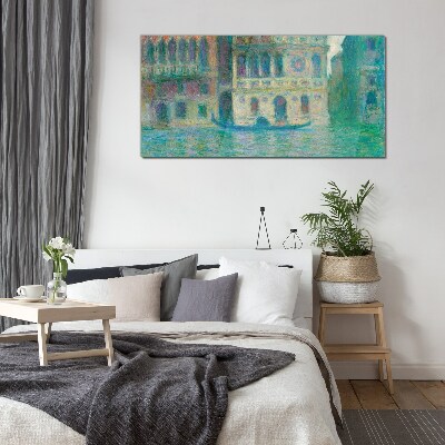 Venice in pastel colors Glass art print