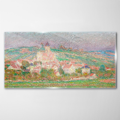 A peaceful rural landscape Wall art on glass