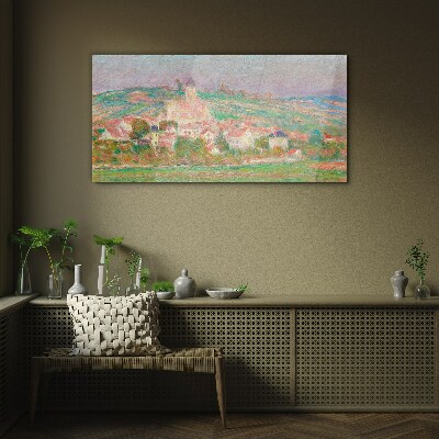 A peaceful rural landscape Wall art on glass