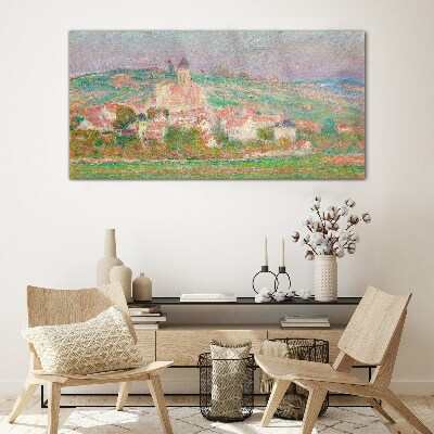A peaceful rural landscape Wall art on glass