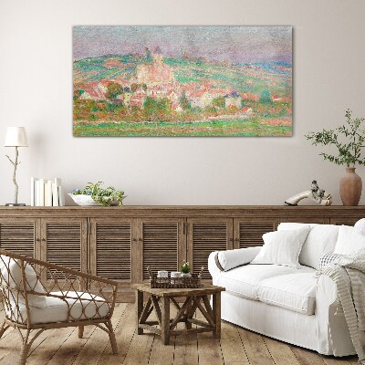 A peaceful rural landscape Wall art on glass
