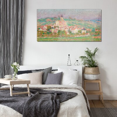 A peaceful rural landscape Wall art on glass