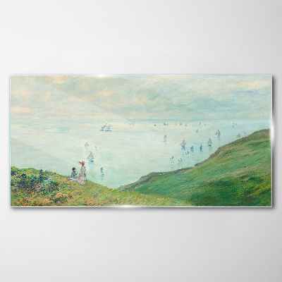 Peaceful seascape Wall art on glass