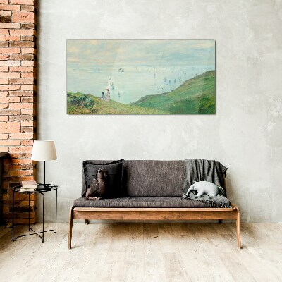 Peaceful seascape Wall art on glass