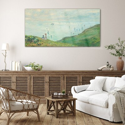 Peaceful seascape Wall art on glass